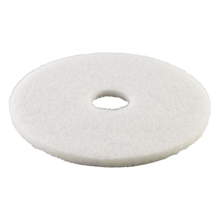 Pinpoint Standard Diameter Polishing Floor Pads - White - 21 Count PI2959153